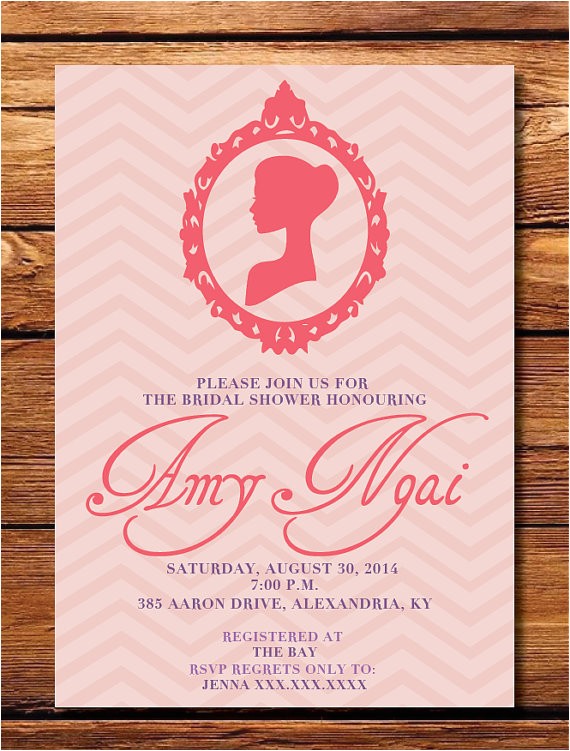 Vintage Bridal Shower Invitations Etsy Vintage Frame Bridal Shower Invitation by Vibrancedesigns