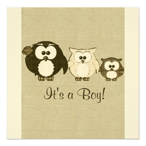 Vintage Owl Baby Shower Invitations Brown Vintage Owl Family Baby Shower Invitation