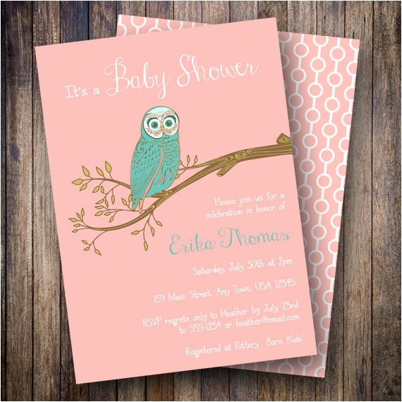 Vintage Owl Baby Shower Invitations Vintage Owl Baby Shower Invitation Retro Owl Baby Shower