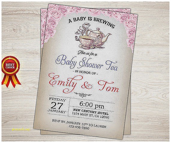 Vintage Tea Party Baby Shower Invites Baby Shower Invitation Luxury Vintage Tea Party Baby