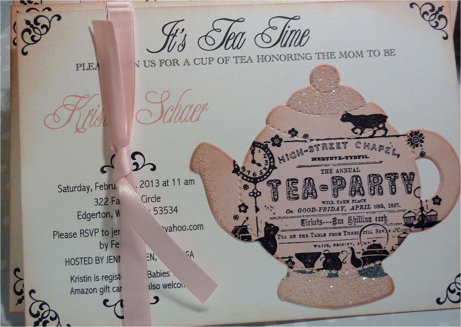 Vintage Tea Party Baby Shower Invites Bridal Shower Tea Party Invitations Bridal Shower Tea