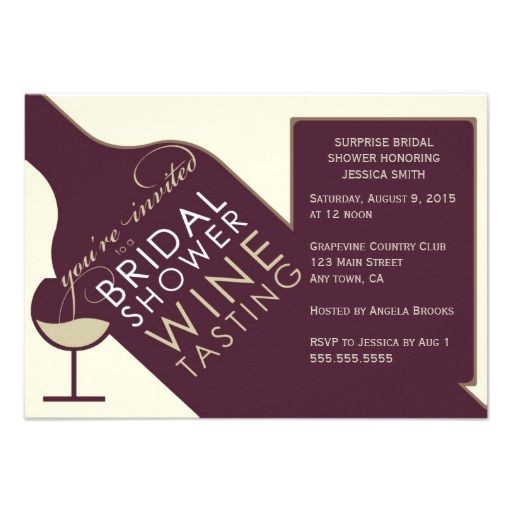 Vintage themed Bridal Shower Invitations Vintage Wine themed Bridal Shower Invitations