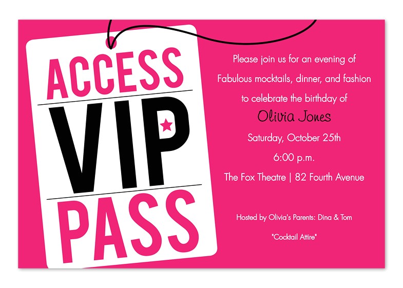 Vip Pass Birthday Invitations Free Vip Pass Invitation Template Vip Pass Birthday Invitations Free Vip Pass Invitation Template