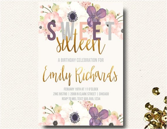 Walgreens Birthday Invites Sweet Sixteen Birthday Invitation Walgreens