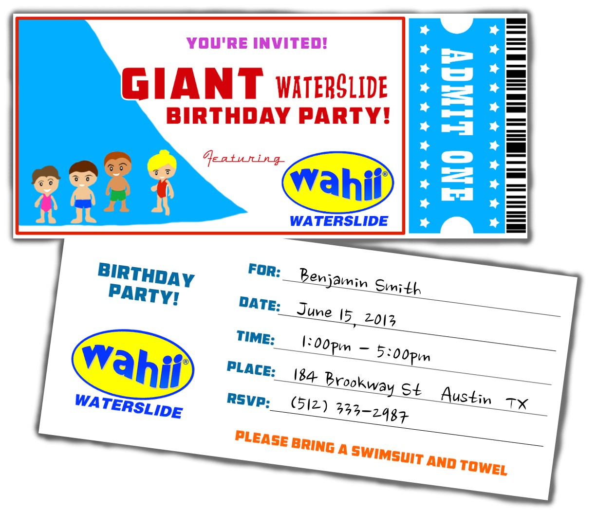 Water Slide Birthday Party Invitations Free Water Slide Birthday Party Invitations Giant Slip N