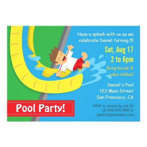 Water Slide Party Invitations Wording Water Slide Birthday Party Invitations Eysachsephoto Com