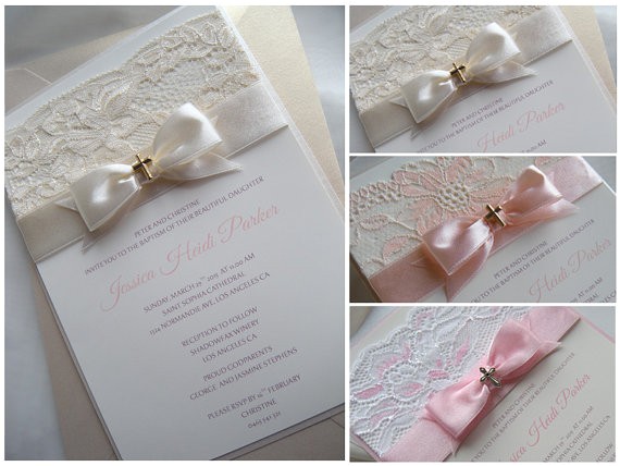 Wedding and Baptism Invitation Baptism Invitation Christening Invitation Wedding by Jrtdaisy