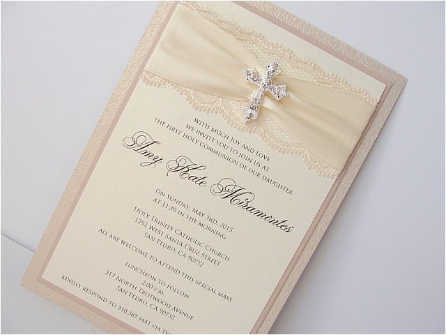 Wedding and Baptism Invitation Munion Lace Wedding Invitations Glitter Wedding