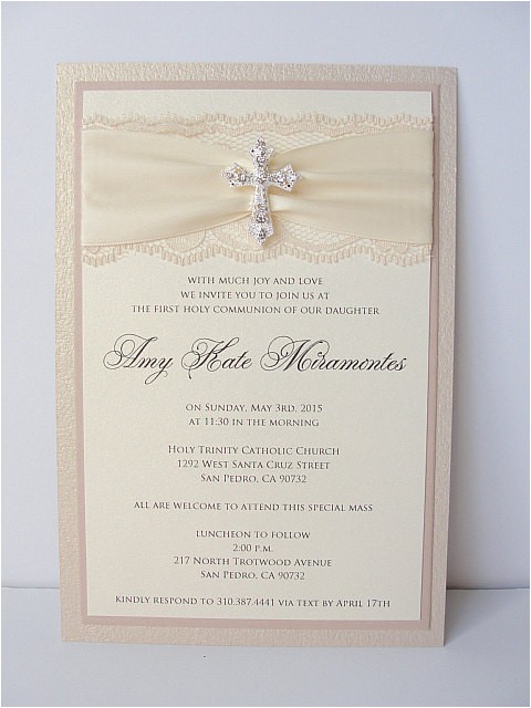 Wedding and Baptism Invitation Munion Lace Wedding Invitations Glitter Wedding