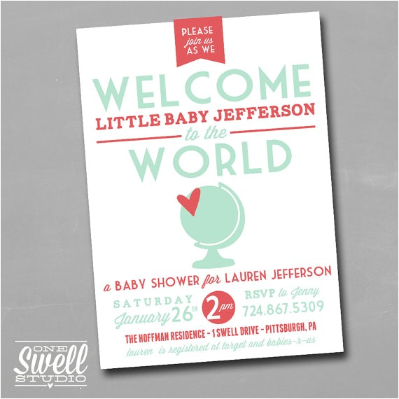 Welcome to the World Baby Shower Invitations Wel E to the World Diy Printable Baby Shower by Welcome to the World Baby Shower Invitations Wel E to the World Diy Printable Baby Shower by