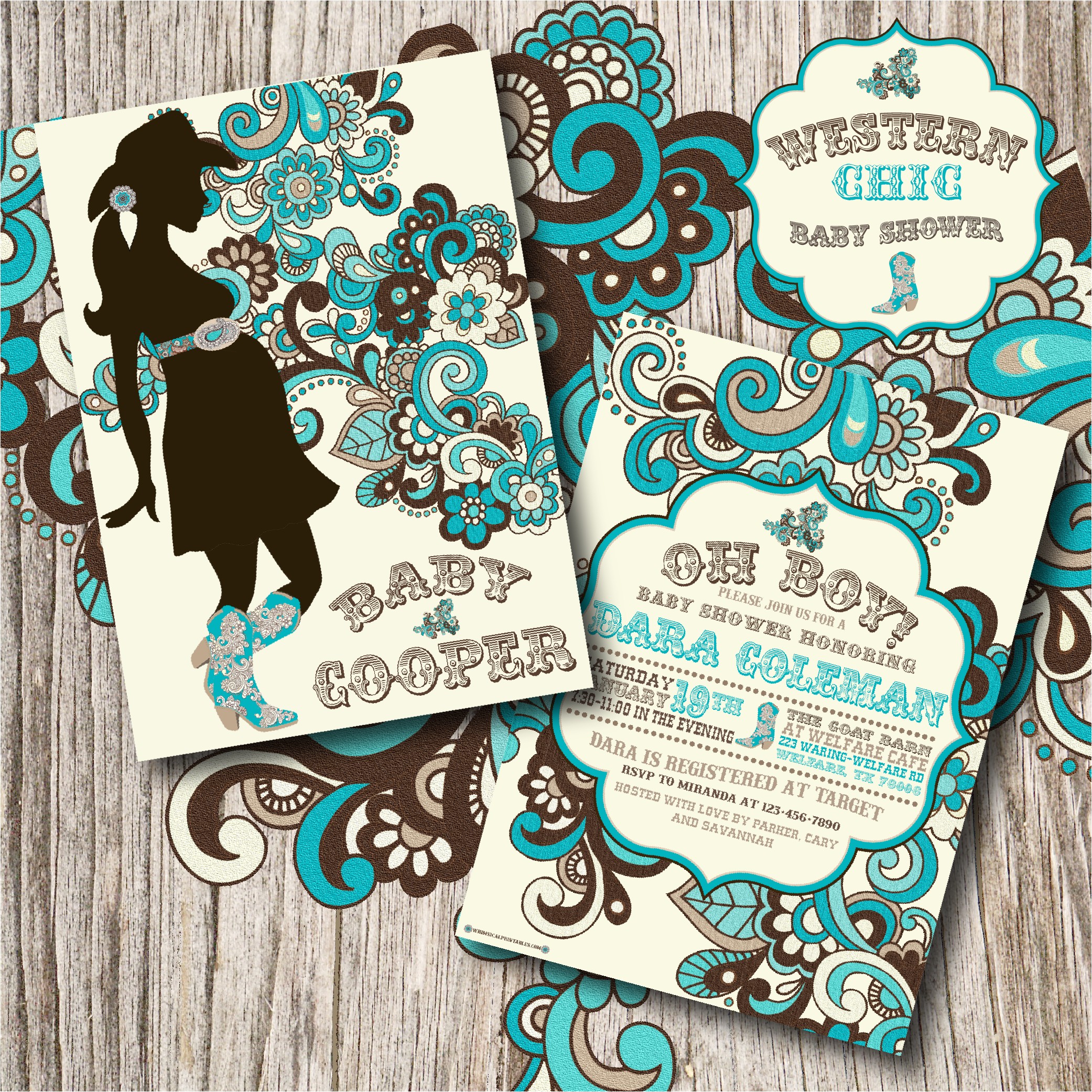 Western Baby Shower Invites Cowboy Baby Shower Thank Image