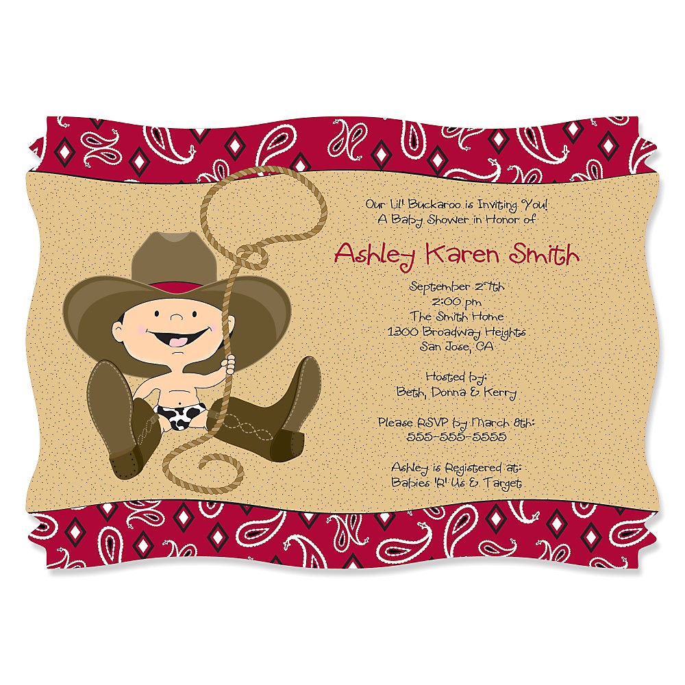 Western themed Baby Shower Invitations Cowboy themed Baby Shower Invitations – Gangcraft