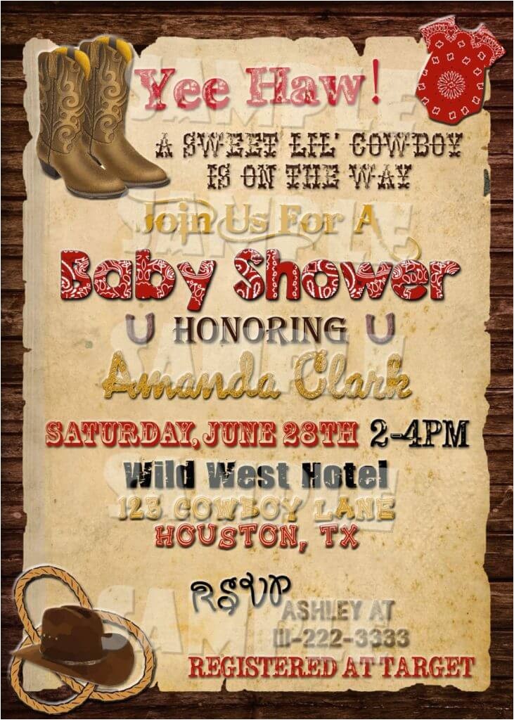 Western themed Baby Shower Invitations Western Baby Shower Ideas Baby Ideas