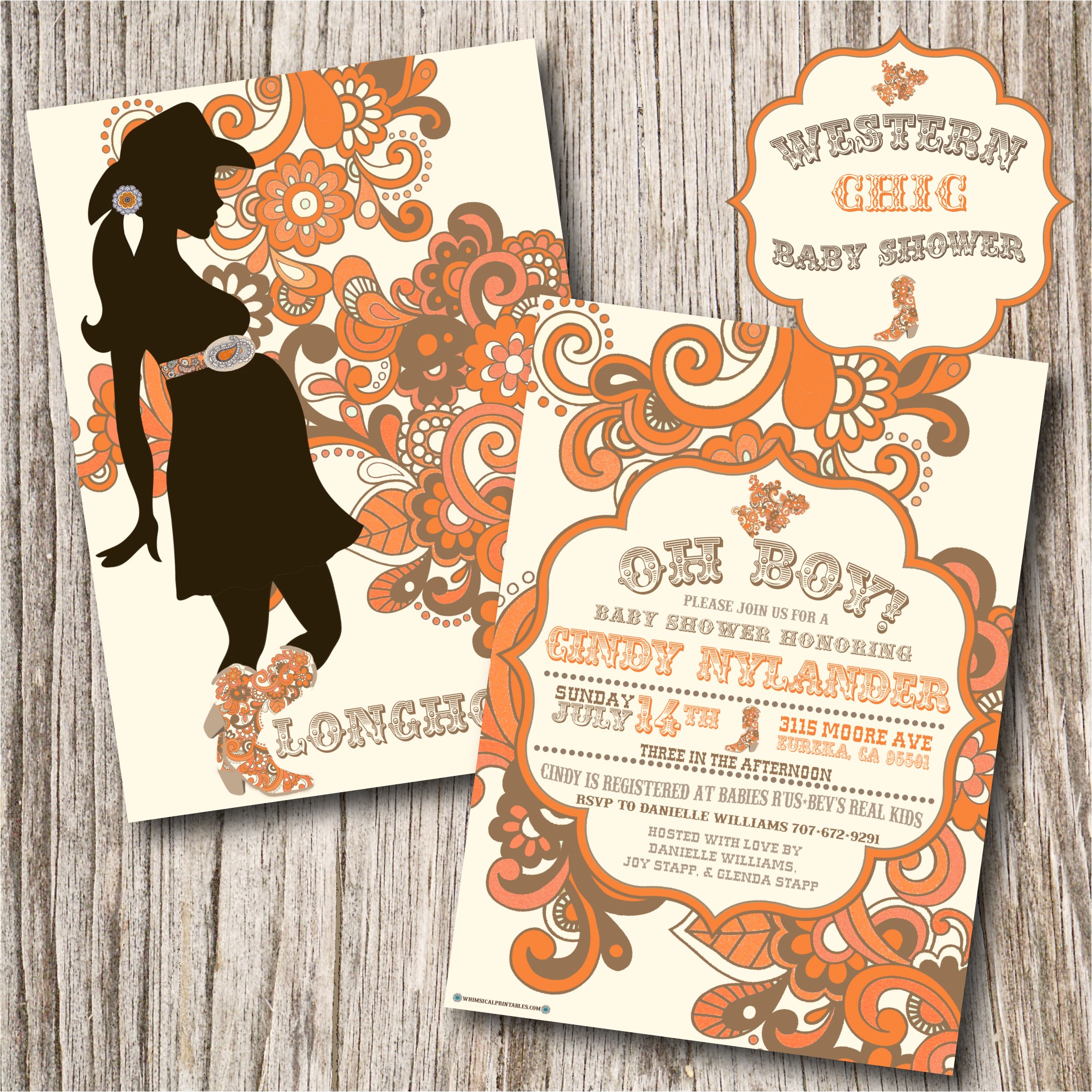 Western themed Baby Shower Invitations Western Baby Shower Invitations