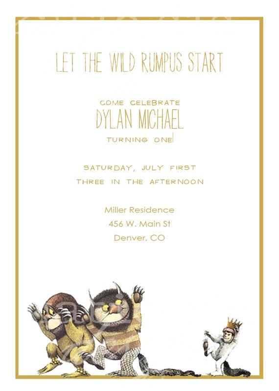 Where the Wild Things are Birthday Invitation Template Pirate Birth Announcement or Baby Announcement or Baby