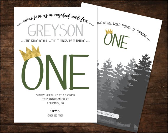 Where the Wild Things are Birthday Invitation Template where the Wild Things are Party Invitations