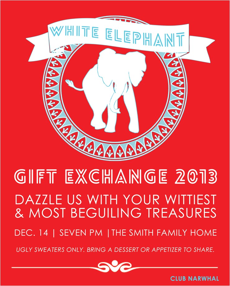 White Elephant Christmas Party Invitations Templates White Elephant Gift Exchange Free Printable Invitation White Elephant Christmas Party Invitations Templates White Elephant Gift Exchange Free Printable Invitation