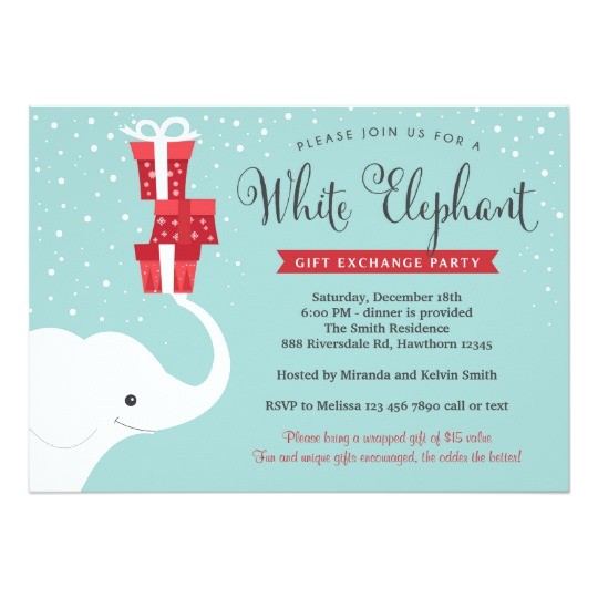 White Elephant Christmas Party Invitations Templates White Elephant Invitation Christmas Party Invite White Elephant Christmas Party Invitations Templates White Elephant Invitation Christmas Party Invite