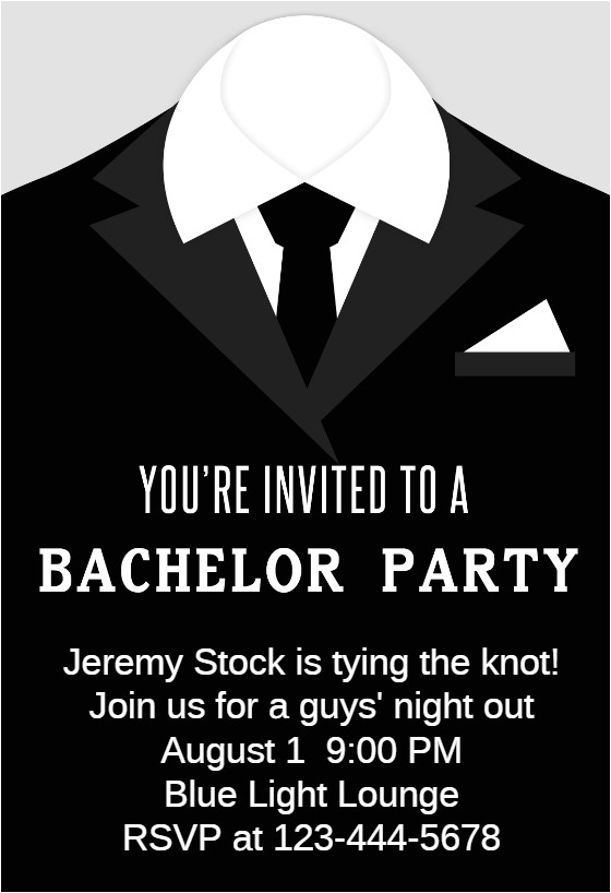 Who Gets Invited to Bachelor Party Tying the Knot Free Bachelor Party Invitation Template