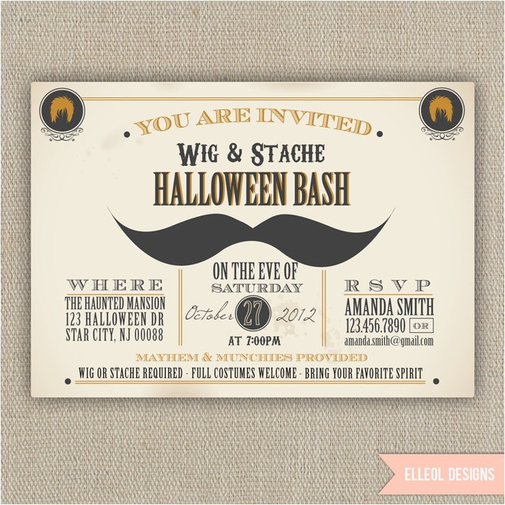 Wig Party Invitations 110 Best Boo Images On Pinterest Halloween Decorating