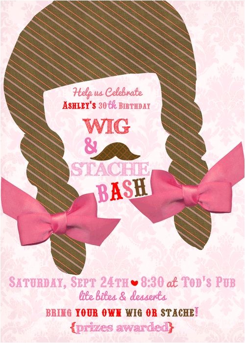 Wig themed Party Invitations 1000 Images About Wig Mustache Party Ideas On Pinterest