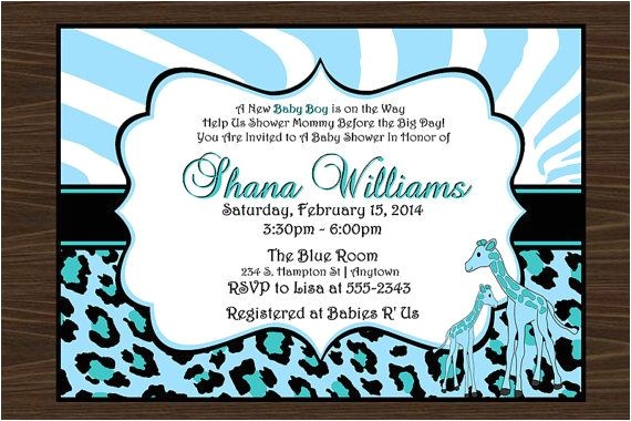 Wild Safari Blue Baby Shower Invitations 23 Best Blue and Brown Baby Shower Images On Pinterest