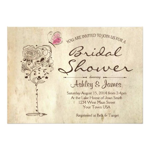 Wine and Cheese Bridal Shower Invitations Wine & Cheese Bridal Shower Invitation