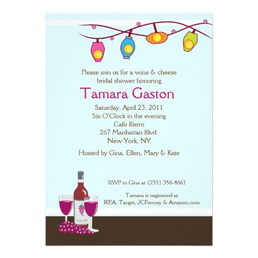 Wine and Cheese Bridal Shower Invitations Wine and Cheese 5×7 Bridal Shower Invite 5" X 7