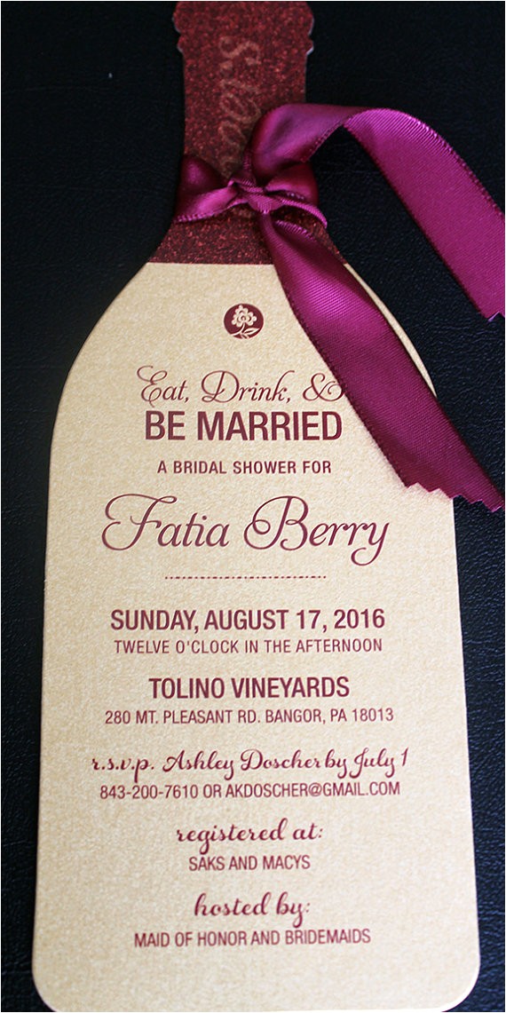 Wine Bottle Bridal Shower Invites Wine Bottle Invitation