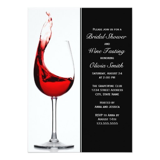 Wine Glass Bridal Shower Invitations Elegant Wine Glass Bridal Shower Invitations
