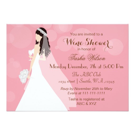 Wine Tasting Bridal Shower Invites Pink Wine Tasting Bridal Shower Invites