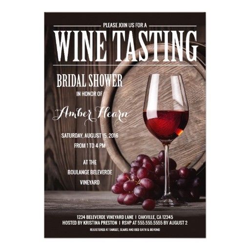 Wine Tasting Bridal Shower Invites Wine Tasting Bridal Shower Invitations