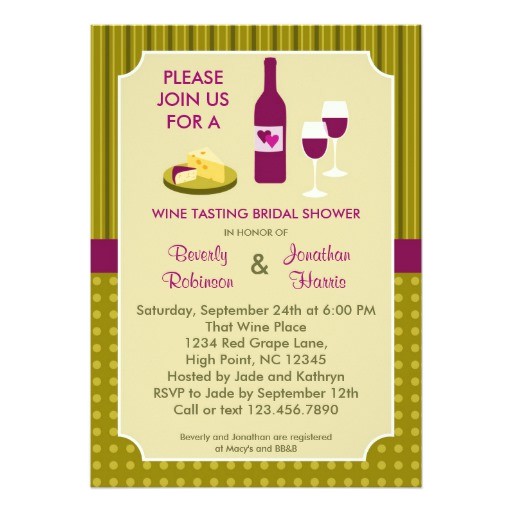 Wine Tasting Bridal Shower Invites Wine Tasting Couple S Bridal Shower Invitation
