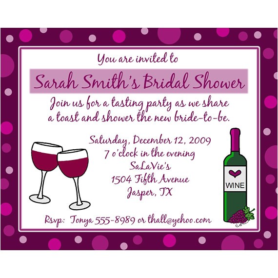 Wine themed Bridal Shower Invitations Etsy 20 Personalized Bridal Shower Invitations Wine theme