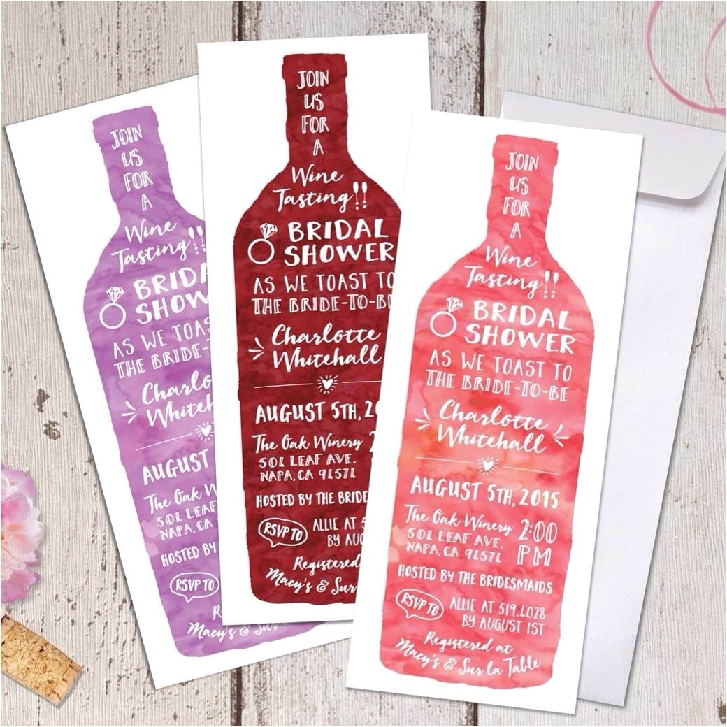 Winery Bridal Shower Invitations Wine Tasting theme Bridal Shower Invitations Modern Winery Bridal Shower Invitations Wine Tasting theme Bridal Shower Invitations Modern
