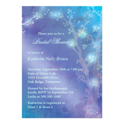 Winter themed Bridal Shower Invitations Bridal Shower Invitations Bridal Shower Invitations Blue