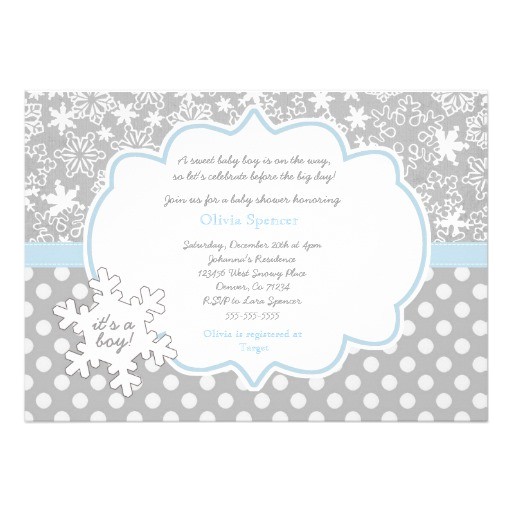 Winter Wonderland Baby Shower Invitation Wording Snowflake Winter Wonderland Baby Shower Invitation 13 Cm X