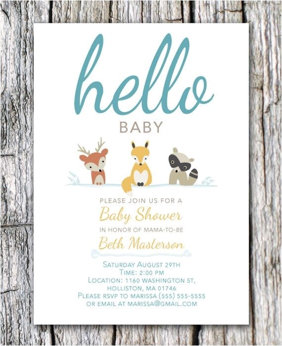 Woodland Animal themed Baby Shower Invitations 17 Best Images About Kb Baby Shower On Pinterest