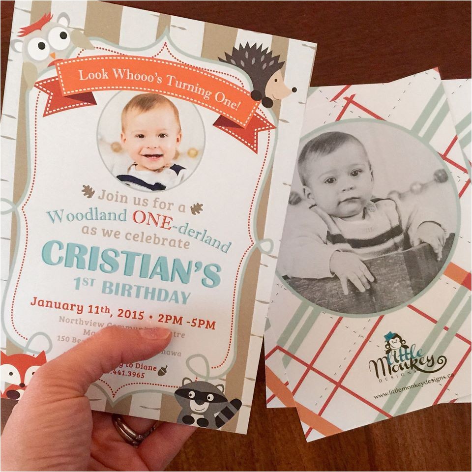 Woodland Onederland Birthday Invitations Birthday Invite Woodland One Derland Little Monkey Designs