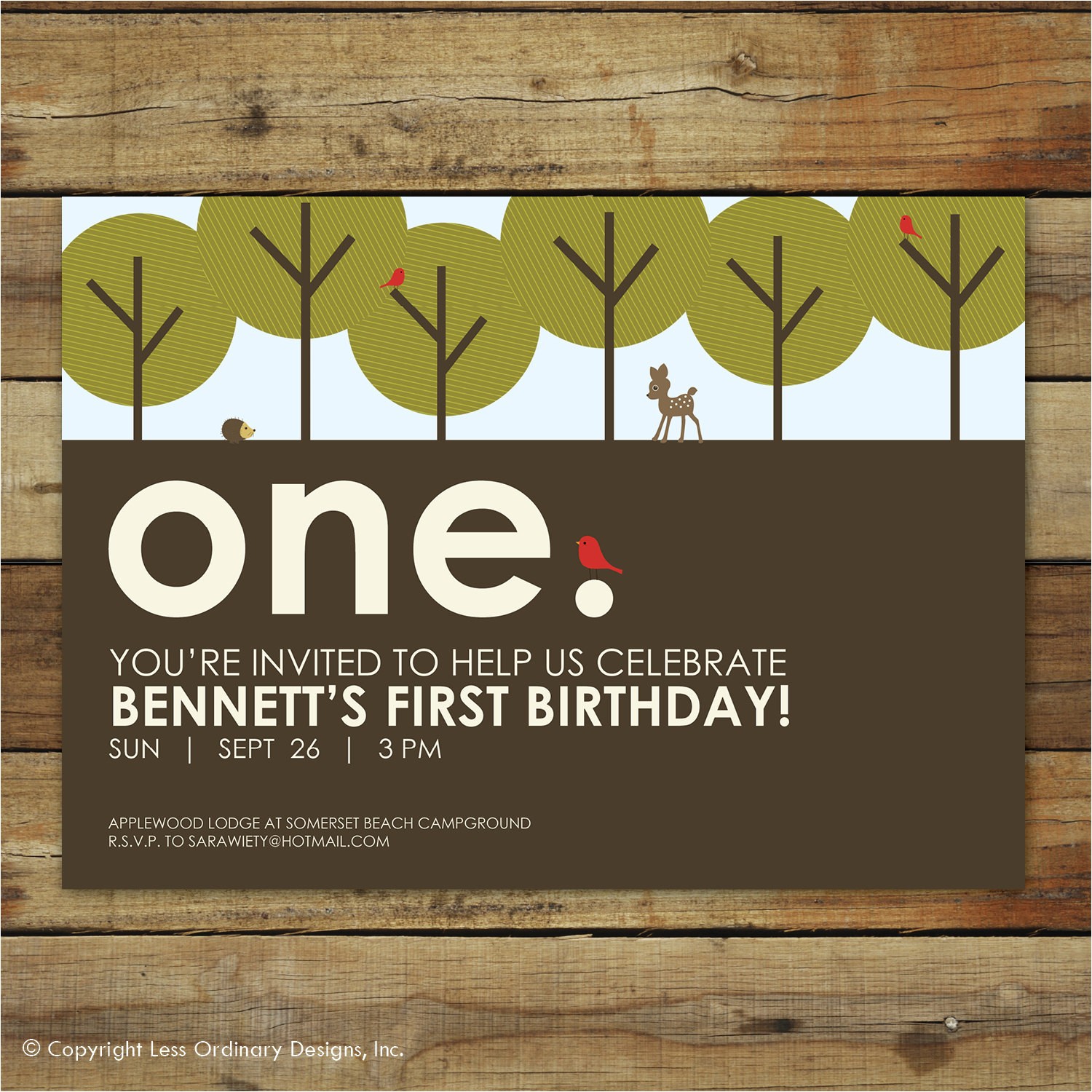 Woodland themed First Birthday Invitations forest First Birthday Party Invitation Woodland forest Party