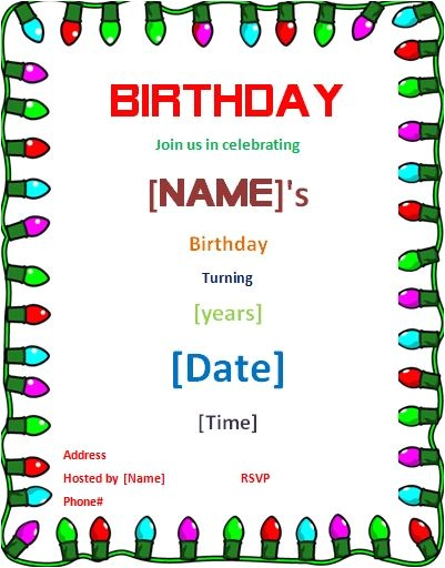 Word Birthday Invitation Templates Birthday Card Word Template Gangcraft Net