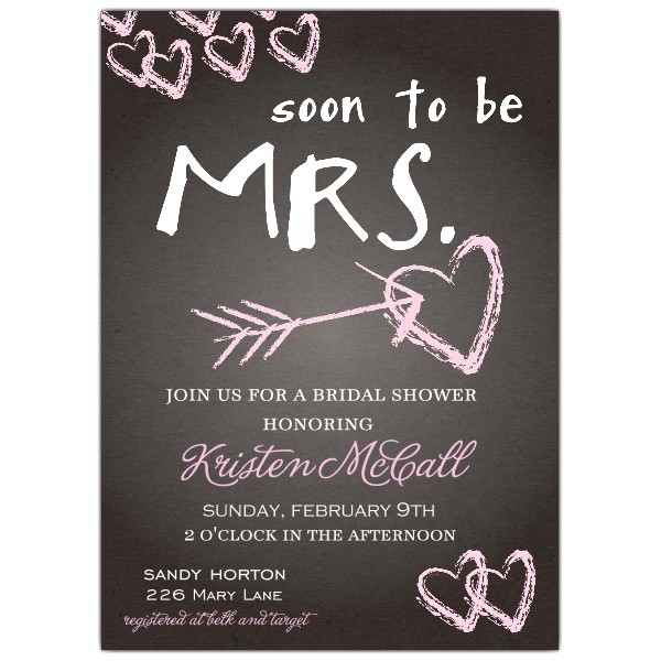 Wording for A Bridal Shower Invite Chalkboard Love Bridal Shower Invitations Paperstyle