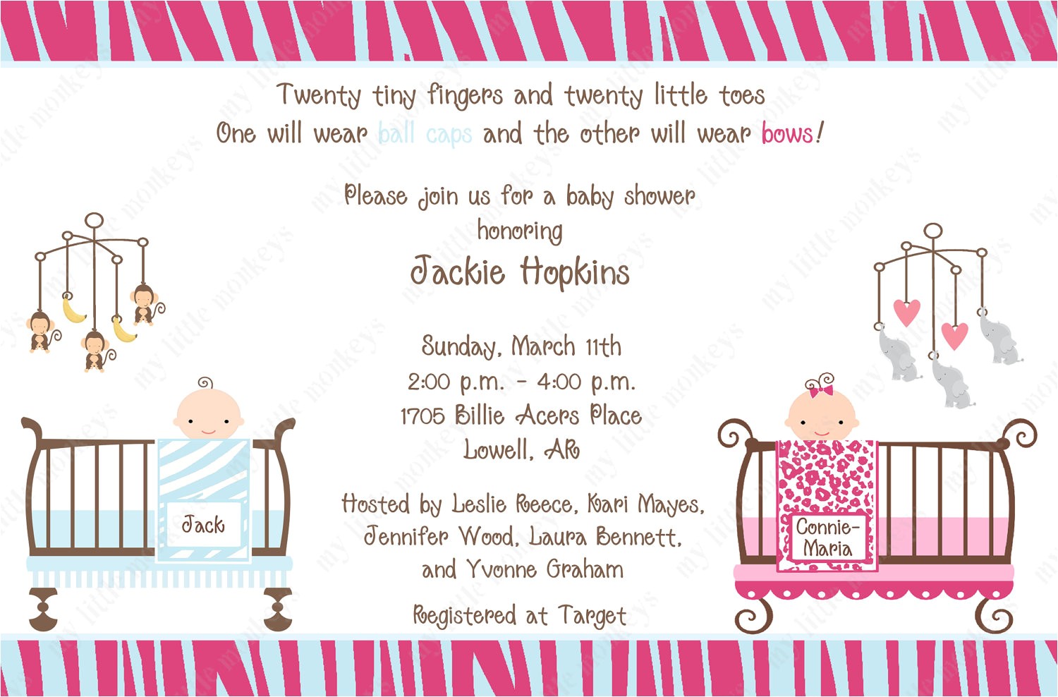 Wording for Twin Baby Shower Invitations Tips for Choosing Twin Baby Shower Invitation