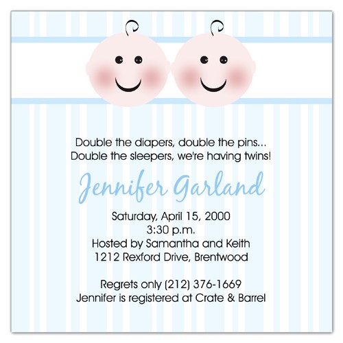 Wording for Twin Baby Shower Invitations Twins Baby Shower Invitation Wording