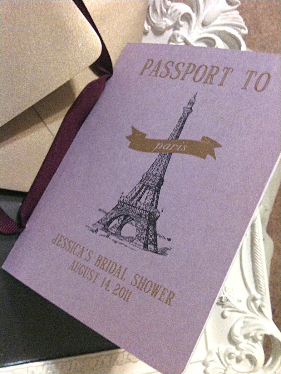 Work Bridal Shower Invite Brittany Lauren Design Recent Work Passport Bridal