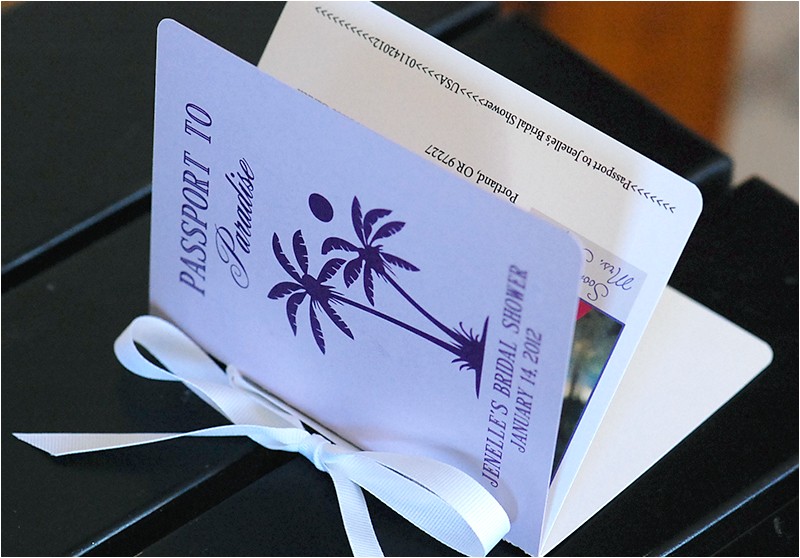 Work Bridal Shower Invite Brittany Lauren Design Recent Work Passport Bridal