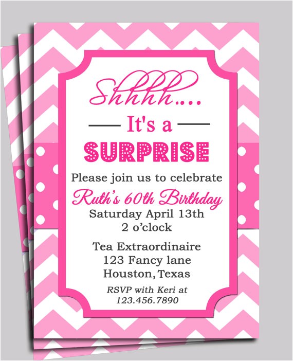 Work Bridal Shower Invite Chevron Invitation Printable or Free Shipping You Pick