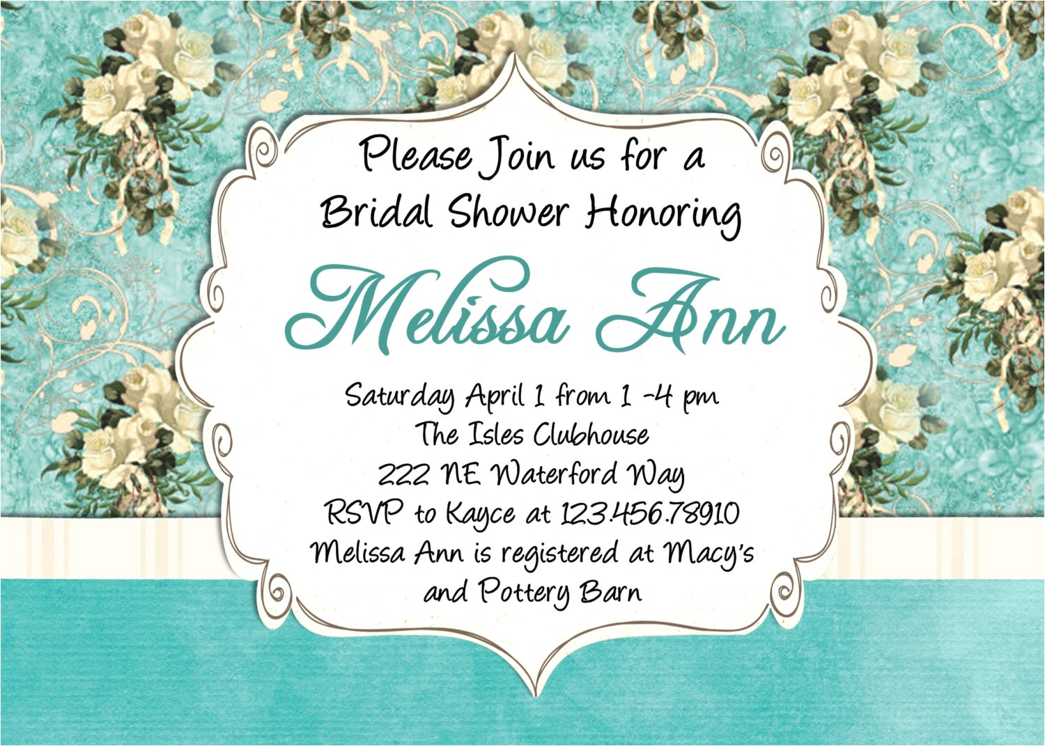 Work Bridal Shower Invite Wording for Work Wedding Shower Invitation