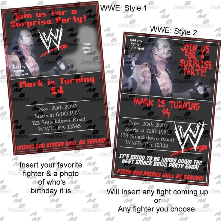 Wwe Birthday Invites U Print Wwe Birthday Invitations Party Supplies Available Wwe Birthday Invites U Print Wwe Birthday Invitations Party Supplies Available