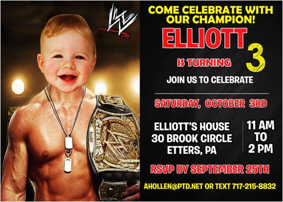 Wwe Birthday Invites Wwe Birthday Invitation by Printable Birthday Invitations Wwe Birthday Invites Wwe Birthday Invitation by Printable Birthday Invitations